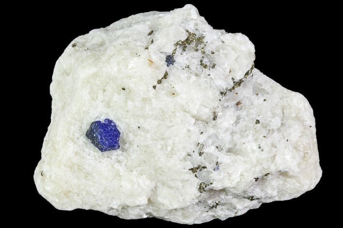 Lazurite and Pyrite in Marble Matrix - Afghanistan #111767